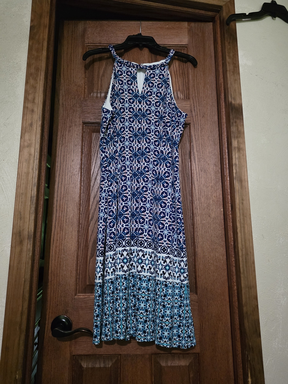 Wisp Geometric Maxi Boho  Floral Halter Ombre Sleeveless Dress